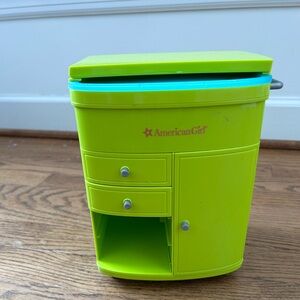 American Girl Doll Salon Center Green Caddy hair salon storage stand cube